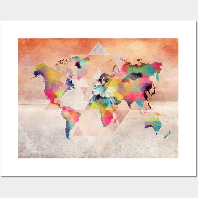 world map future  #map #worldmap Wall Art by JBJart